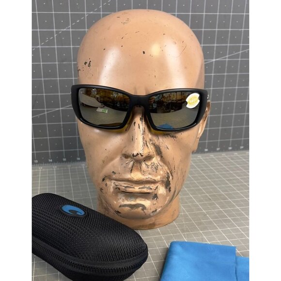 Costa Blackfin BL 11 Sunglasses Polarized 580P - Matte Black Frame w/Case & Clot - Picture 1 of 9